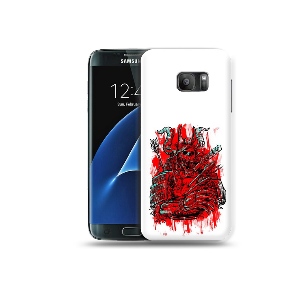 

Чехол MyPads Tocco для Samsung Galaxy S7 красный скелет воин, Прозрачный, Tocco