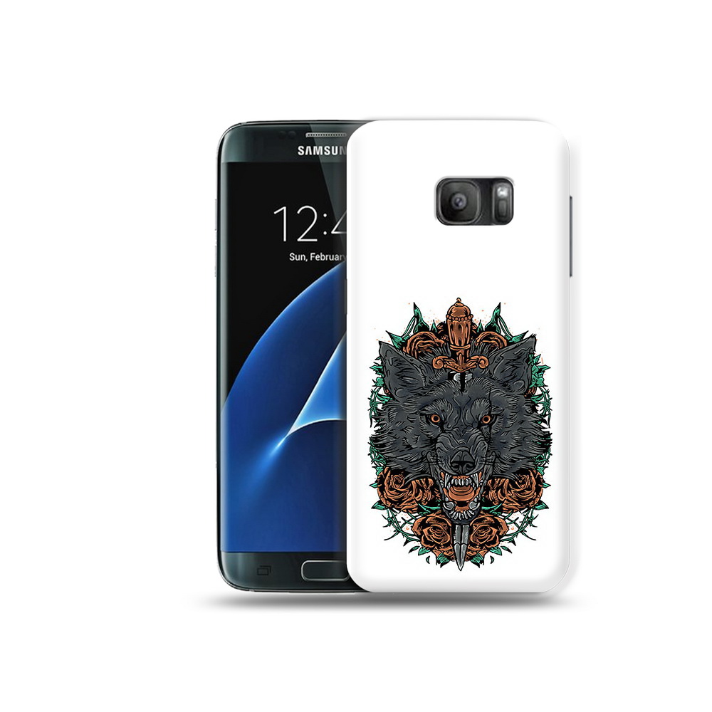 

Чехол MyPads Tocco для Samsung Galaxy S7 красивый злой волк, Прозрачный, Tocco
