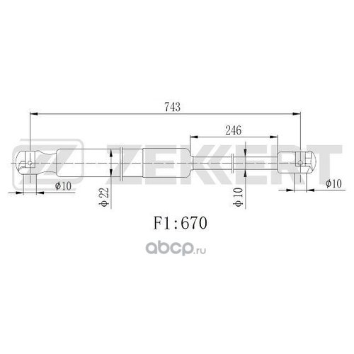 

Gf-2510_Пружина Газовая Багажника Ford Kuga Ii 13- Zekkert Gf2510