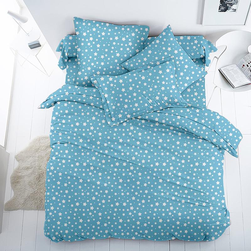 фото Детское постельное бельё из бязи "всё себе", звезды на голубом, размер: 1.5