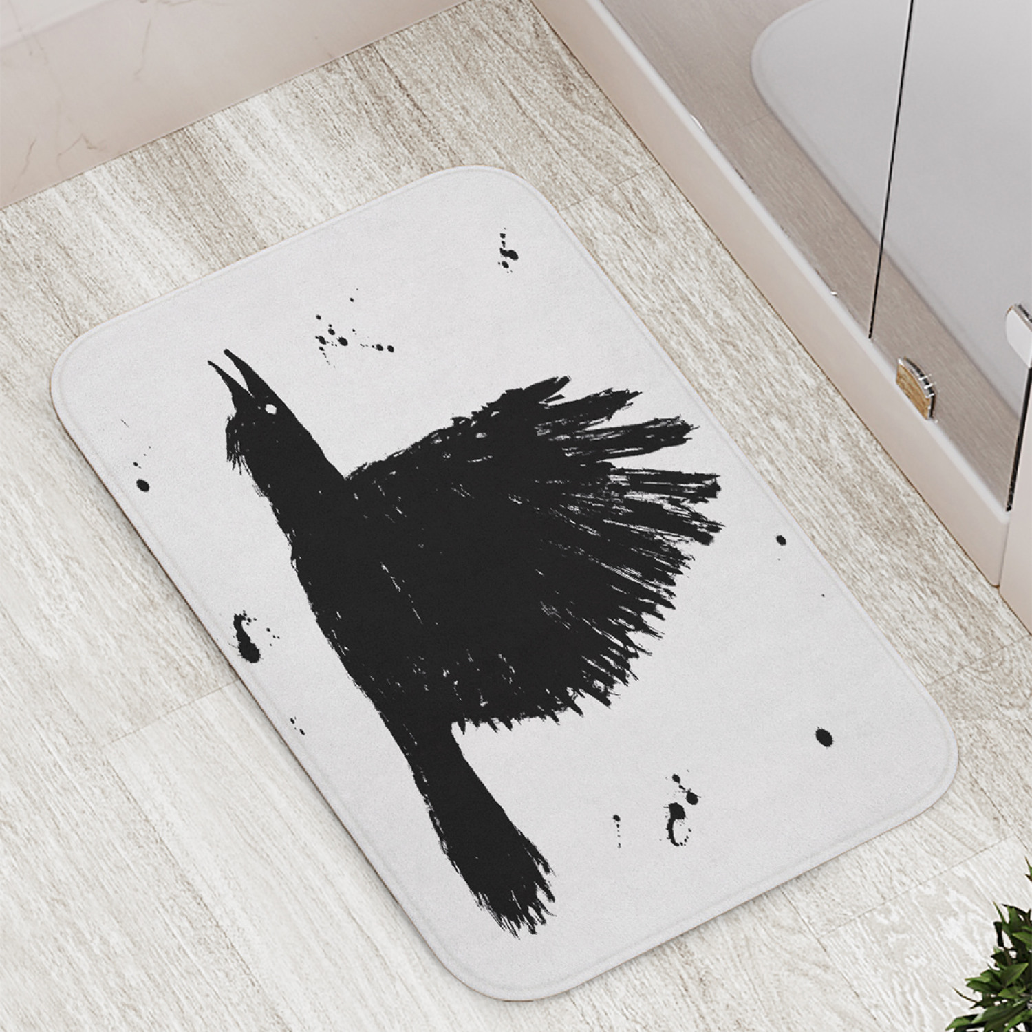 

Коврики для ванной и туалета bath_96148 Графический ворон JoyArty, Графический ворон