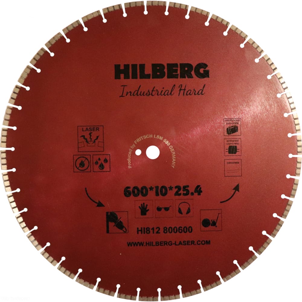 Hilberg Диск алмазный отрезной 60025,412Industrial Hard HI812