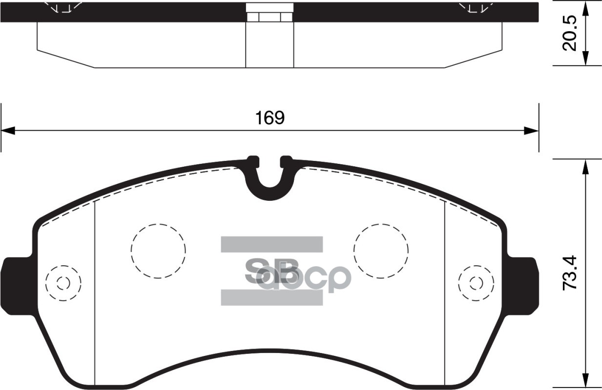 

Комплект тормозных колодок Sangsin brake SP1425