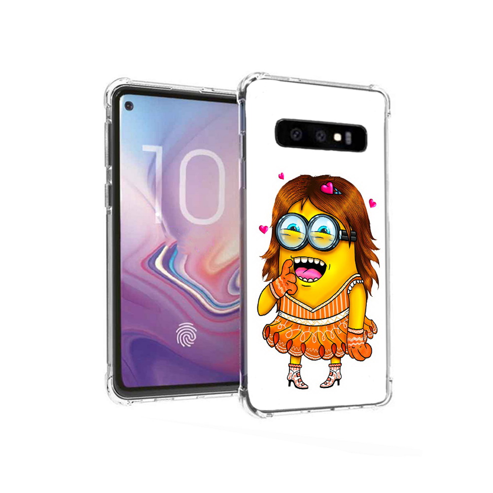 

Чехол MyPads Tocco для Samsung Galaxy S10 Миньон девочка (PT125897.498.116), Прозрачный, Tocco