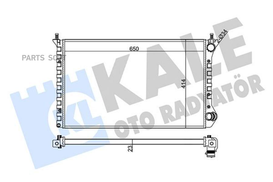 Радиатор охлаждения двигателя Fiat Doblo 01> KALE 346110