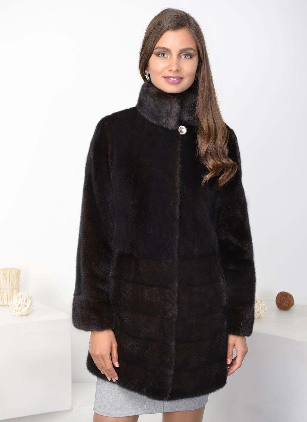 

Шуба женская Каляев 25110 коричневая 54, 25110