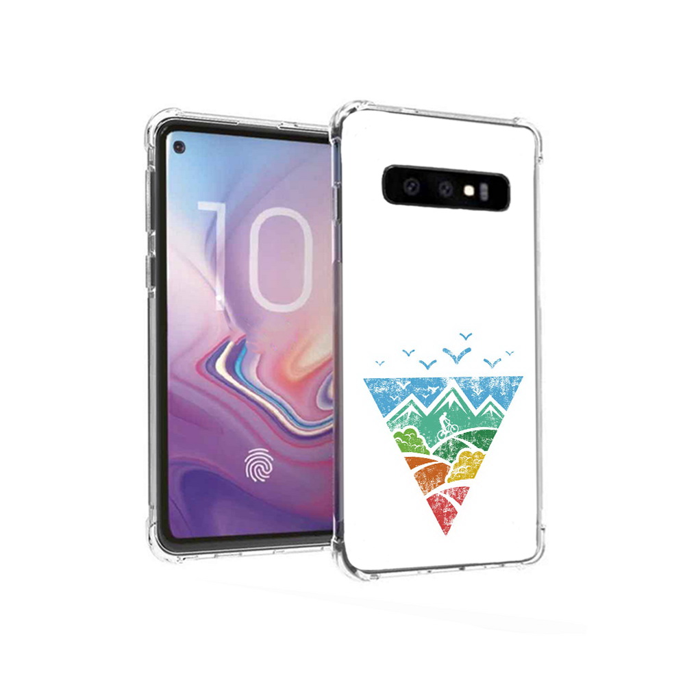 

Чехол MyPads Tocco для Samsung Galaxy S10 Лес земля море чайки (PT125897.498.105), Прозрачный, Tocco