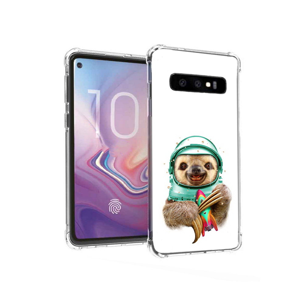 

Чехол MyPads Tocco для Samsung Galaxy S10 Ленивец астронавт (PT125897.498.104), Прозрачный, Tocco
