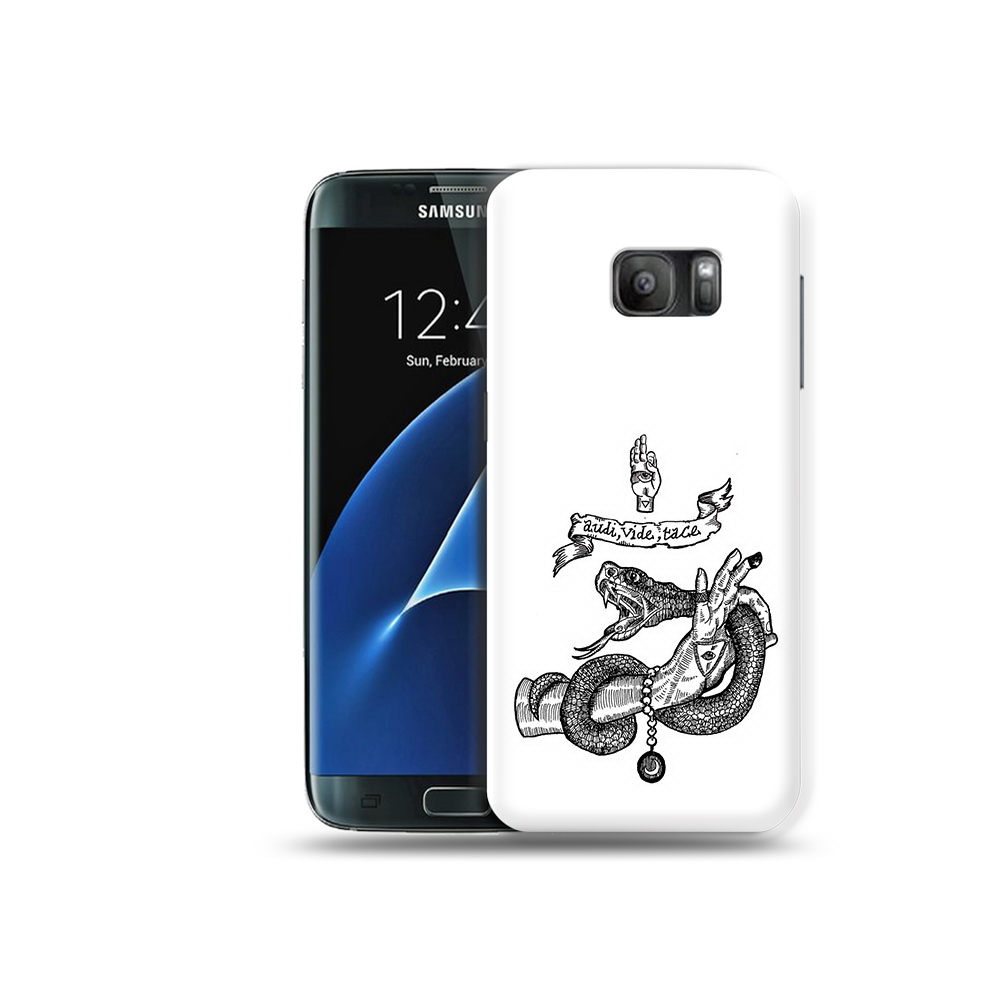 

Чехол MyPads Tocco для Samsung Galaxy S7 змея на руке рисунок, Прозрачный, Tocco