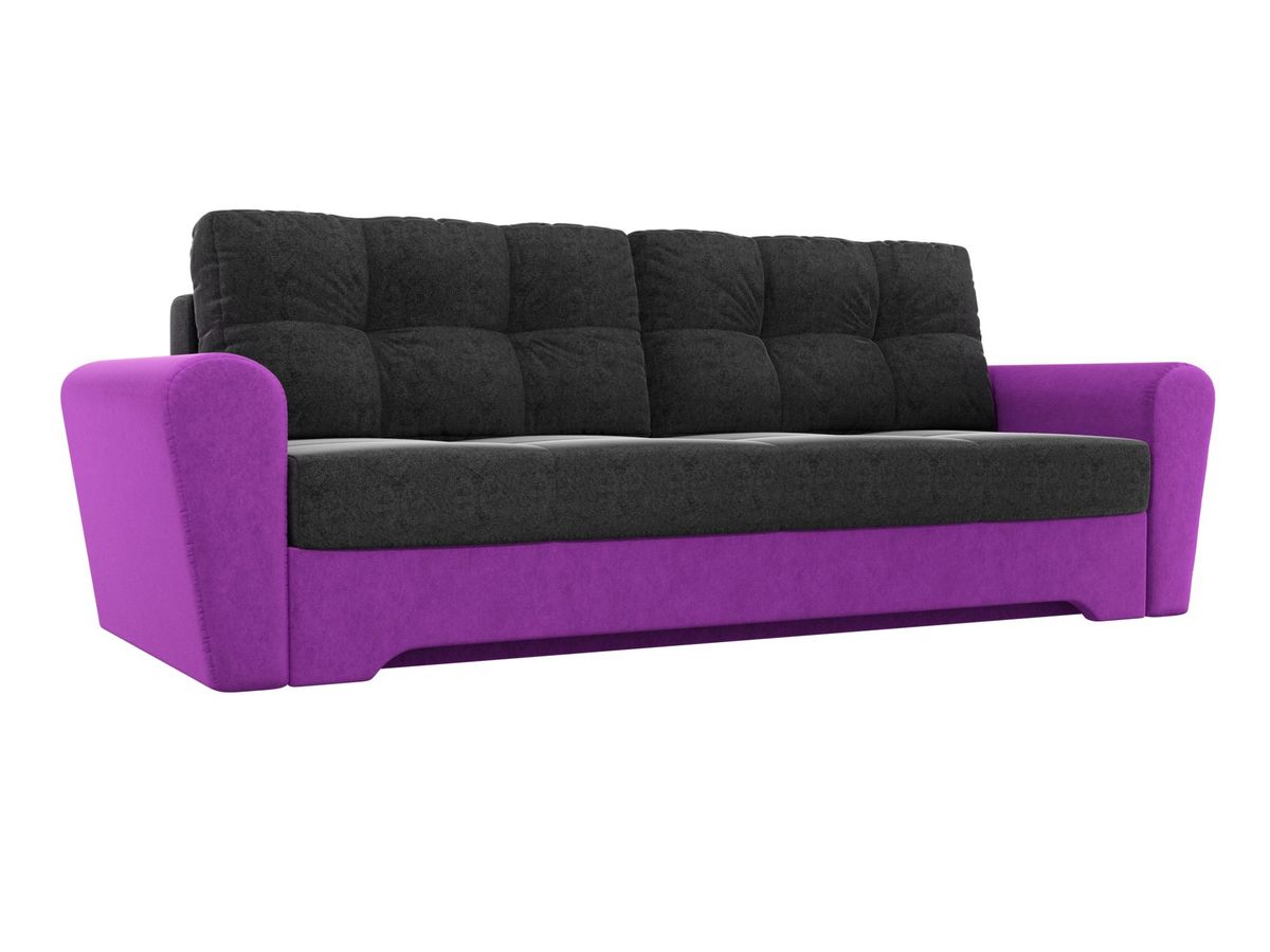 фото Диван-кровать элегантный стиль амстердам, фиолетовый/черный