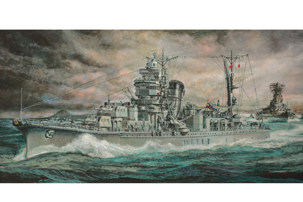 фото Сборная модель hasegawa 1/350 лёгкий крейсер ijn yahagi операция ten-ichi-go 1945 40026