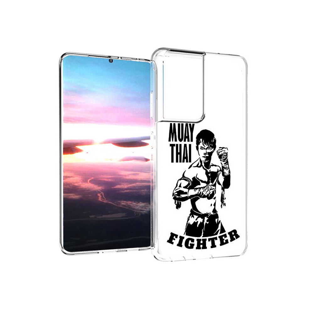 

Чехол MyPads Tocco для Samsung Galaxy S21 Ultra Единоборства муайтай (PT157307.497.76), Прозрачный, Tocco