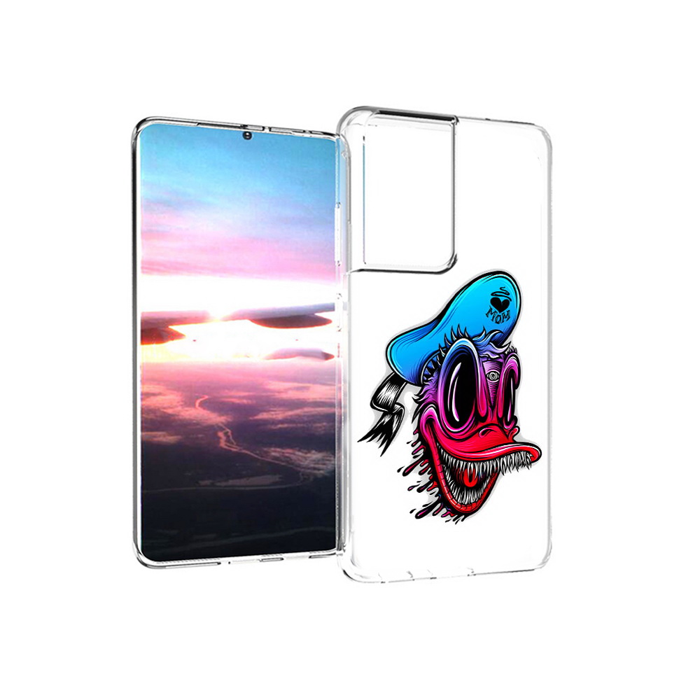 

Чехол MyPads Tocco для Samsung Galaxy S21 Ultra Дональд (PT157307.497.71), Прозрачный, Tocco