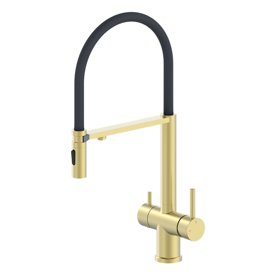 Смеситель для кухонной мойки AltroBagno Flusso Flusso 050202 OrSp матовое золото