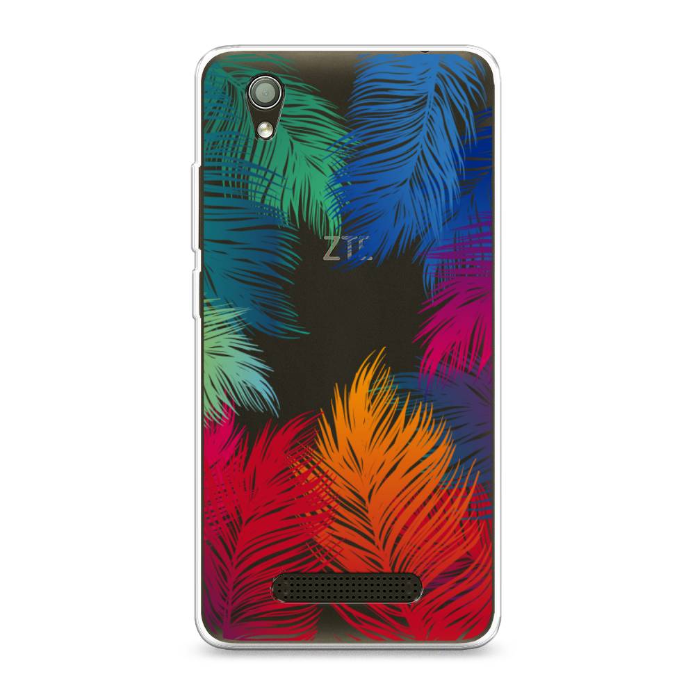 

Чехол Awog на ZTE Blade X3 / ЗТЕ Блэйд X3 "Рамка из перьев", Разноцветный, 130650-4
