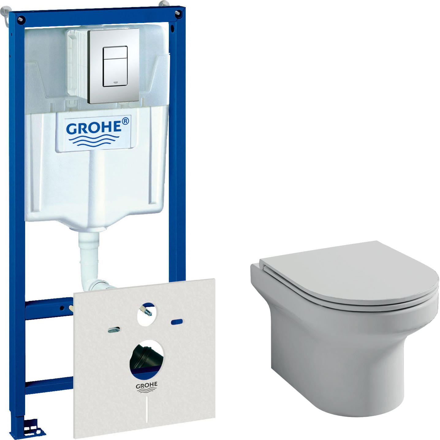 

Комплект Унитаз подвесной Jacob Delafon Elite EDX114RU-00 безободковый + Инсталляция Grohe, Elite EDX114RU-00 безободковый
