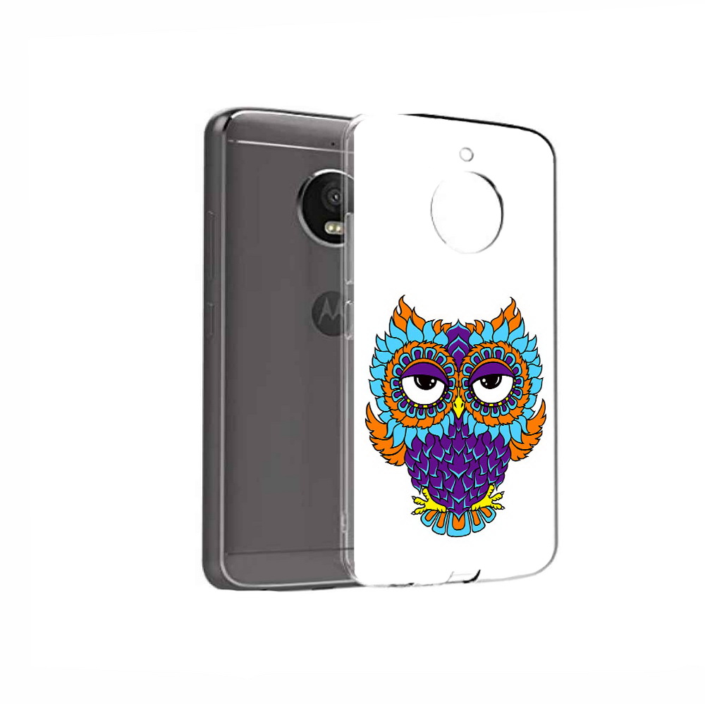 

Чехол MyPads Tocco для Motorola Moto E4 Цветная сова (PT99977.370.198), Прозрачный, Tocco