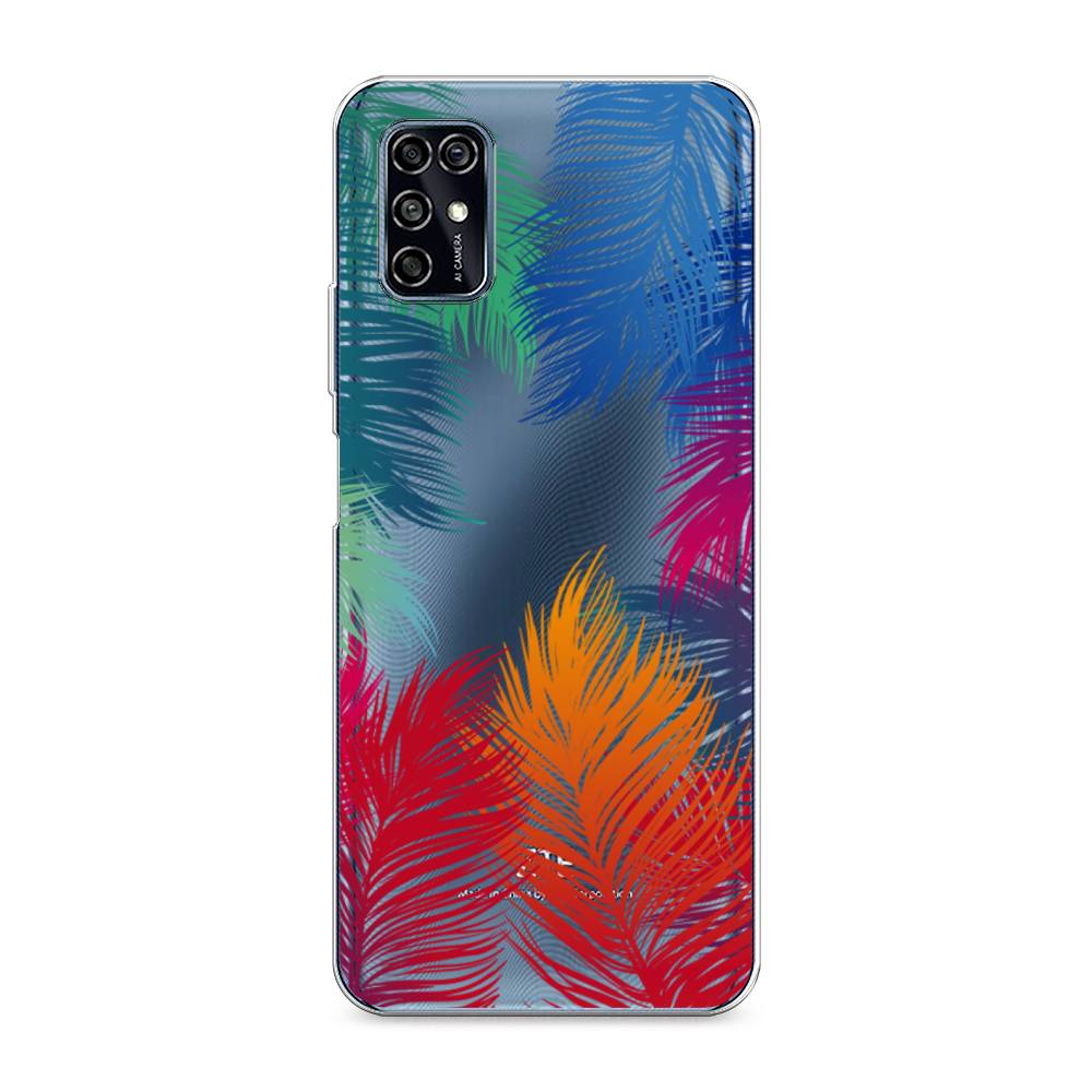 фото Силиконовый чехол "рамка из перьев" на zte blade v2020 smart awog