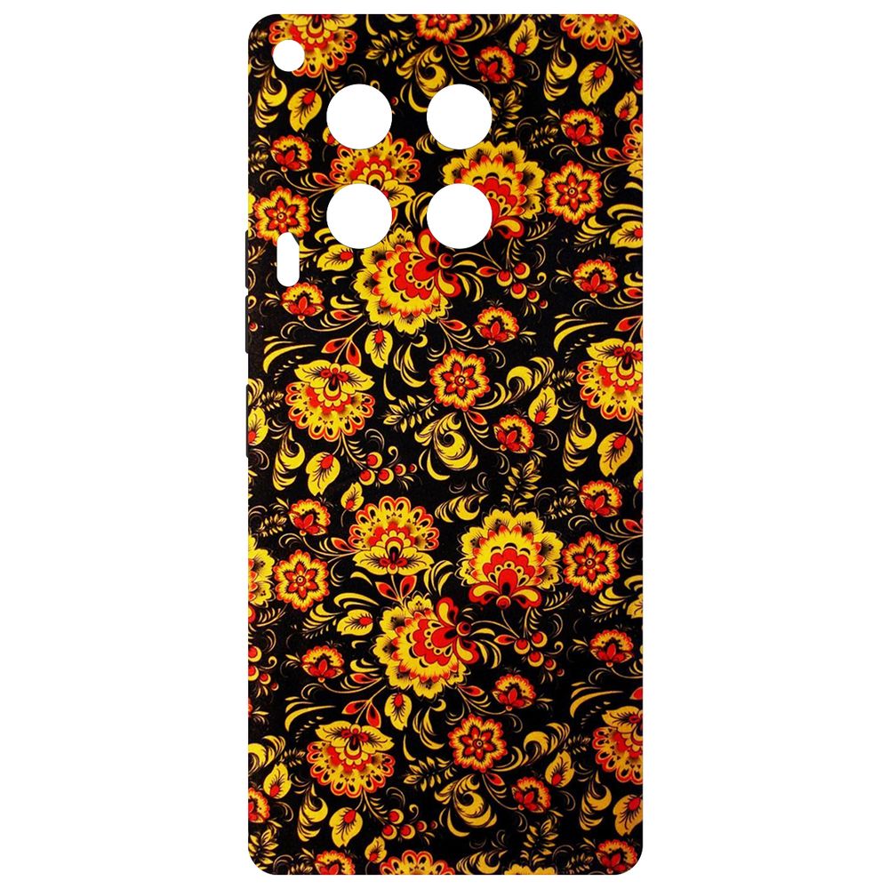 

Чехол-накладка Krutoff Soft Case Хохлома для TECNO Camon 30 черный
