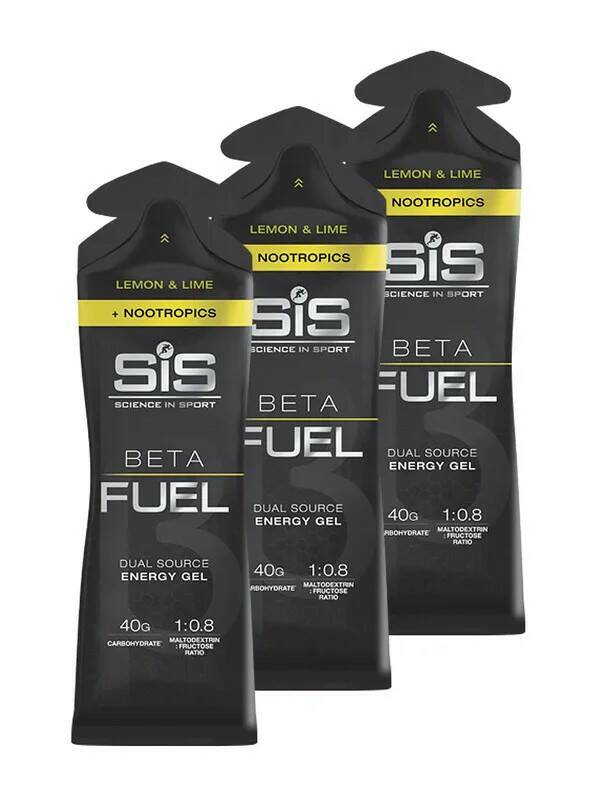 SiS SiS, Beta Fuel + Nootropics Gel, 3х60мл (Лимон-лайм)