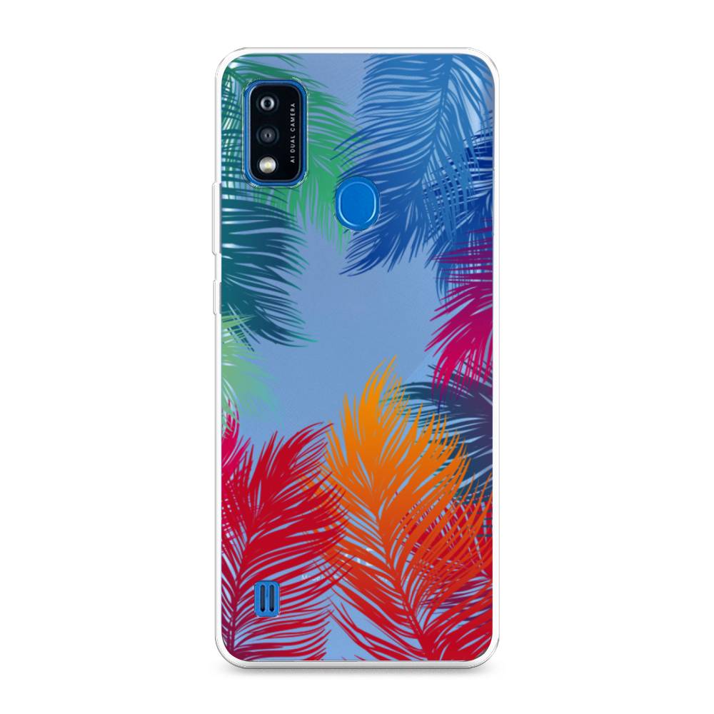 

Чехол Awog на ZTE Blade A51 / ЗТЕ Блэйд A51 "Рамка из перьев", Разноцветный, 134550-4