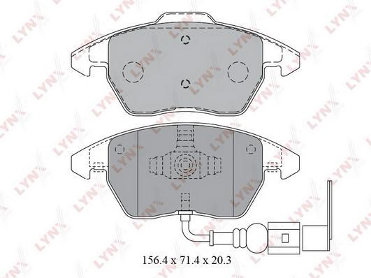 

Тормозные колодки LYNXauto передние для Audi A3 2003-2013/Skoda Octavia 2 BD1203