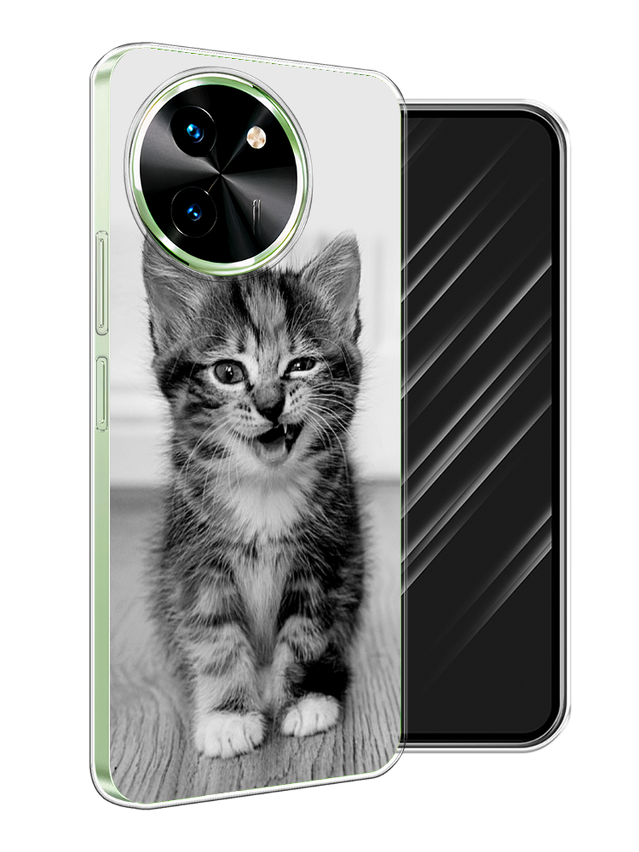 

Чехол Awog на Vivo T3x/Y38 5G "Подмигивающий котенок", Черный;серый, 2610750-1