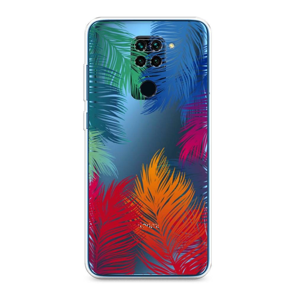 

Чехол Awog на Xiaomi Redmi 10X/Redmi Note 9 "Рамка из перьев", Разноцветный, 38150-4