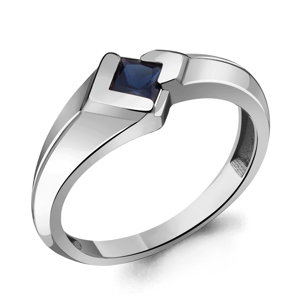 

Кольцо из серебра с сапфиром искусственным Aquamarine Aquamarine 68831Н_925_р р. 16,5, 68831Н_925_р