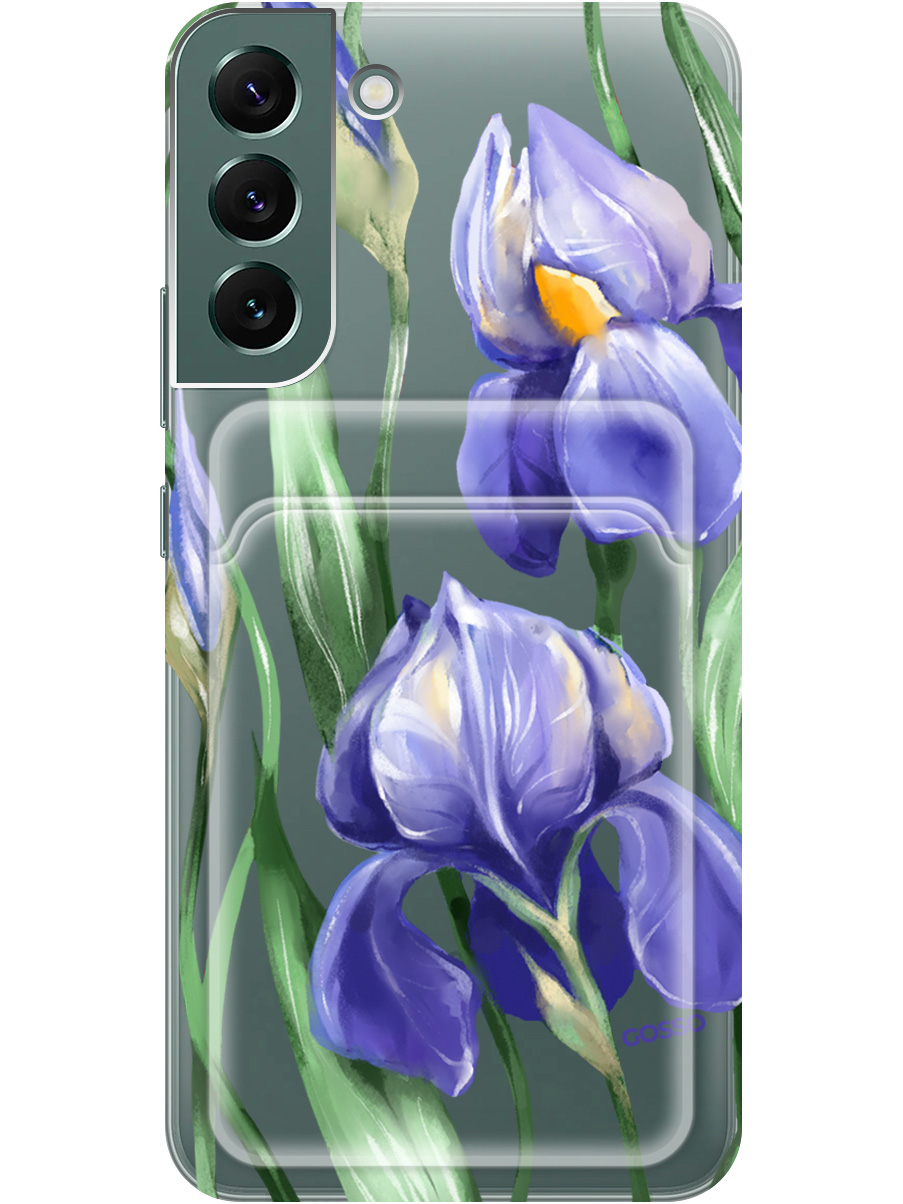 

Силиконовый чехол на Samsung Galaxy S22+ с рисунком "Amazing Irises" прозрачный, Прозрачный;белый;синий, 20012057