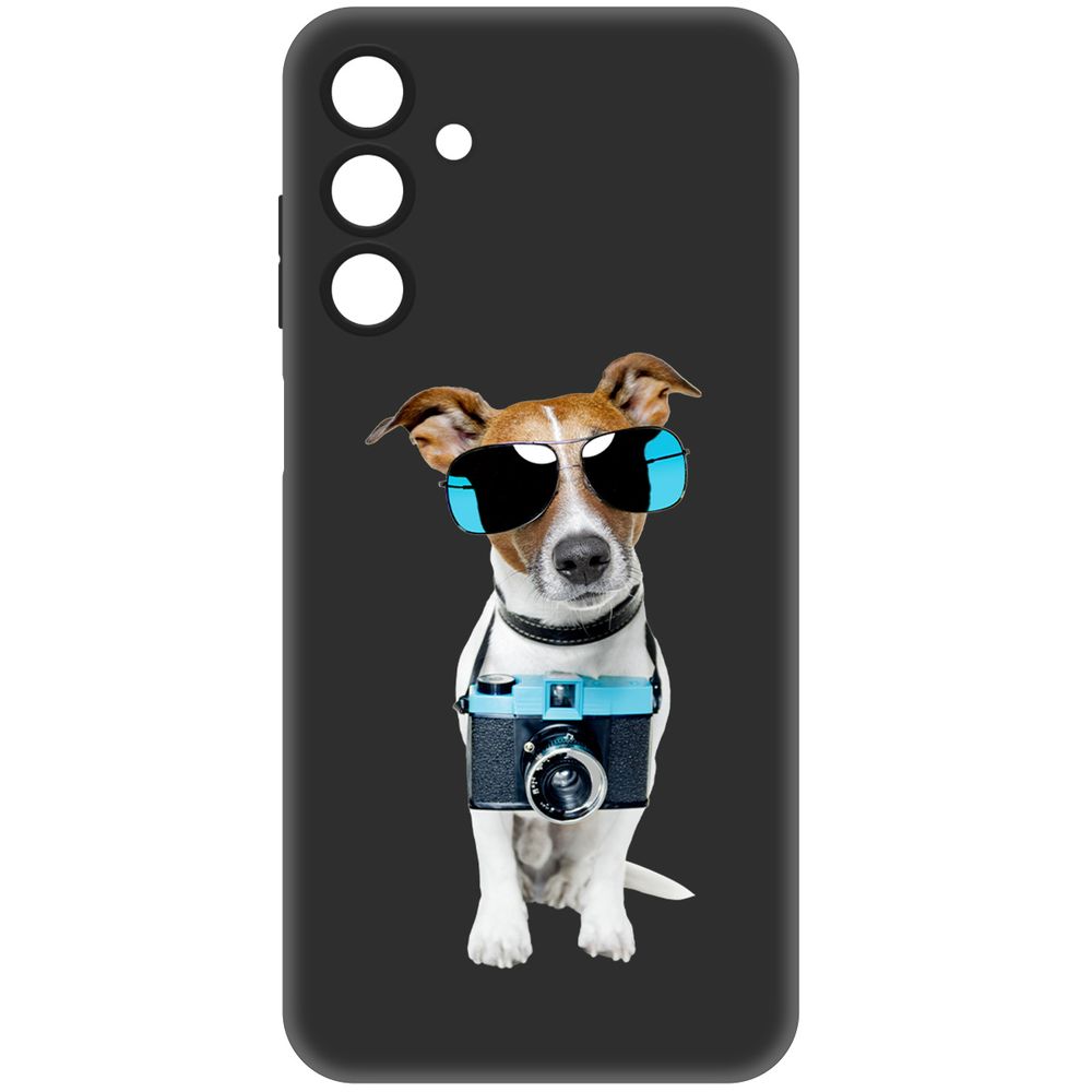 

Чехол-накладка Krutoff Soft Case Пес-турист для Samsung Galaxy M15 черный