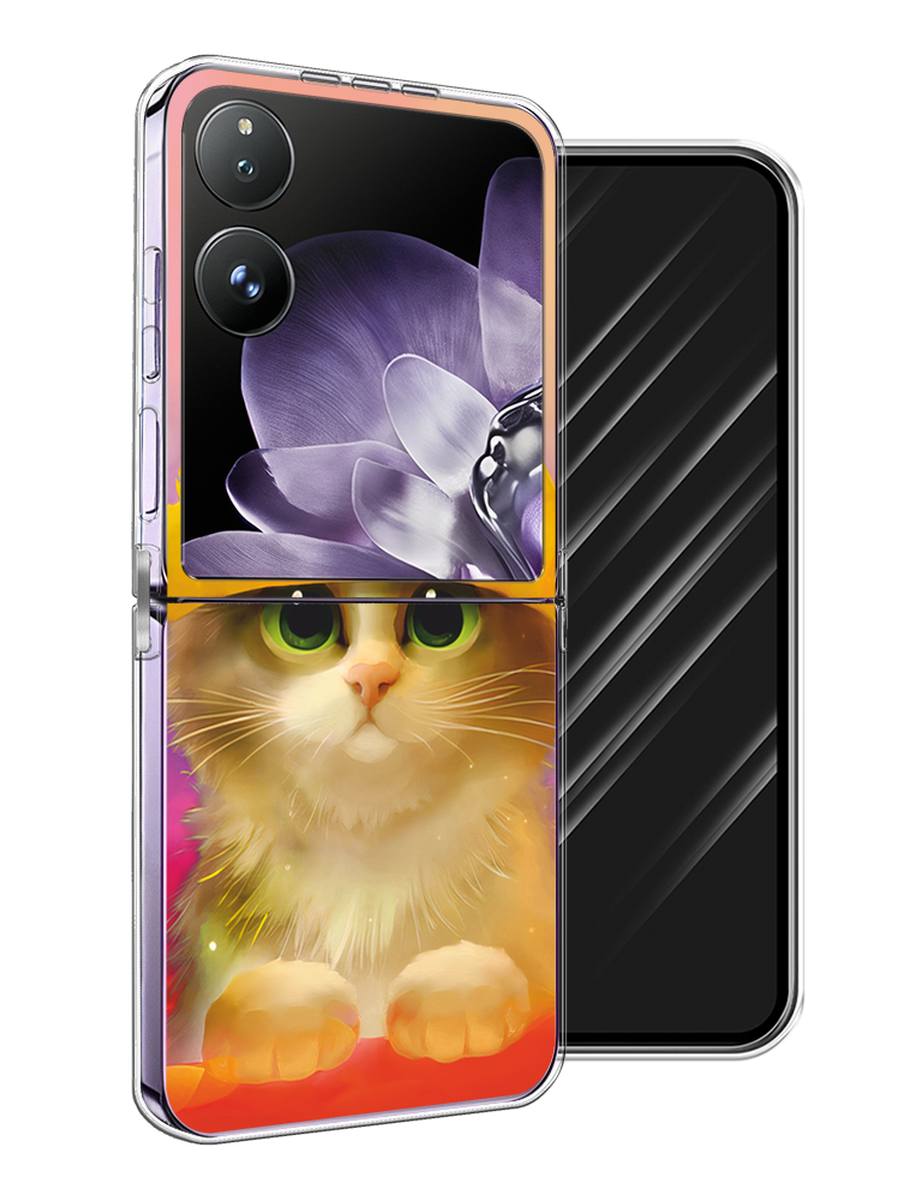 

Чехол Awog на Xiaomi Mix Flip "Котенок в желтой шапке", Желтый, 323150-1
