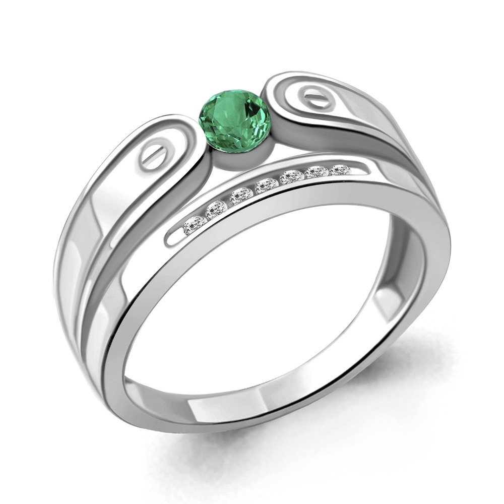 

Кольцо из серебра с фианитом Aquamarine Aquamarine 68827АГ_925_р р. 19, 68827АГ_925_р