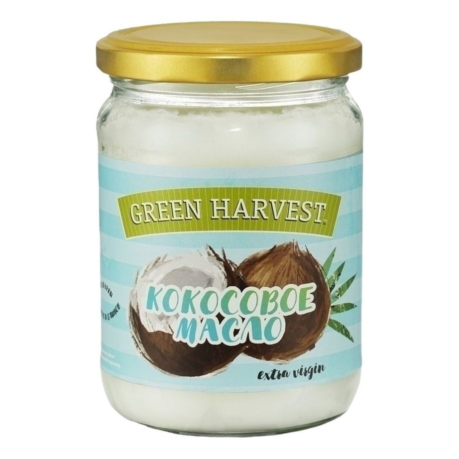 

Кокосовое масло Green Harvest нерафинированное 450 мл