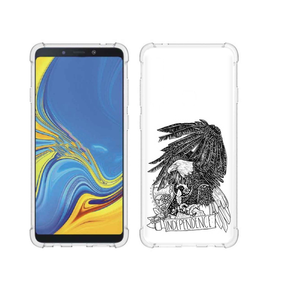 

Чехол MyPads Tocco для Samsung Galaxy A9 черно белый сокол (PT118683.560.688), Прозрачный, Tocco