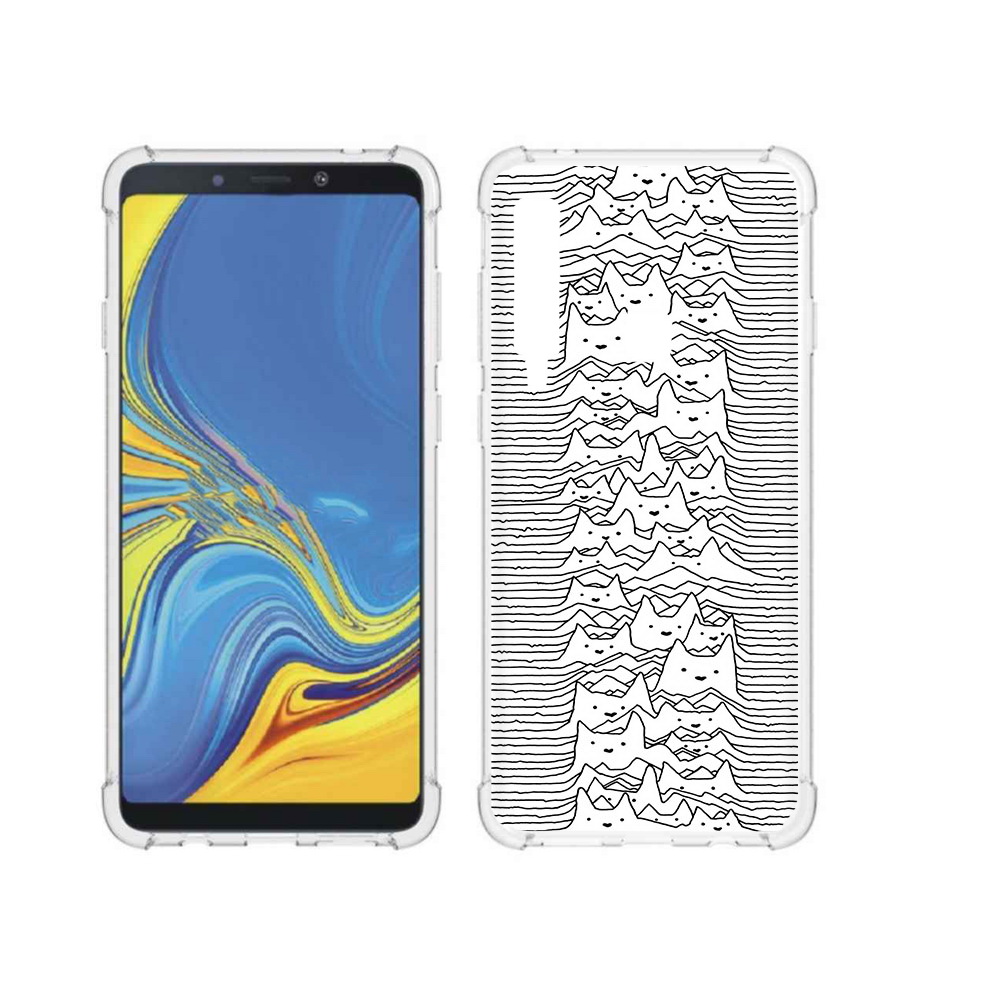 

Чехол MyPads Tocco для Samsung Galaxy A9 черно белые коты 3D (PT118683.560.682), Прозрачный, Tocco