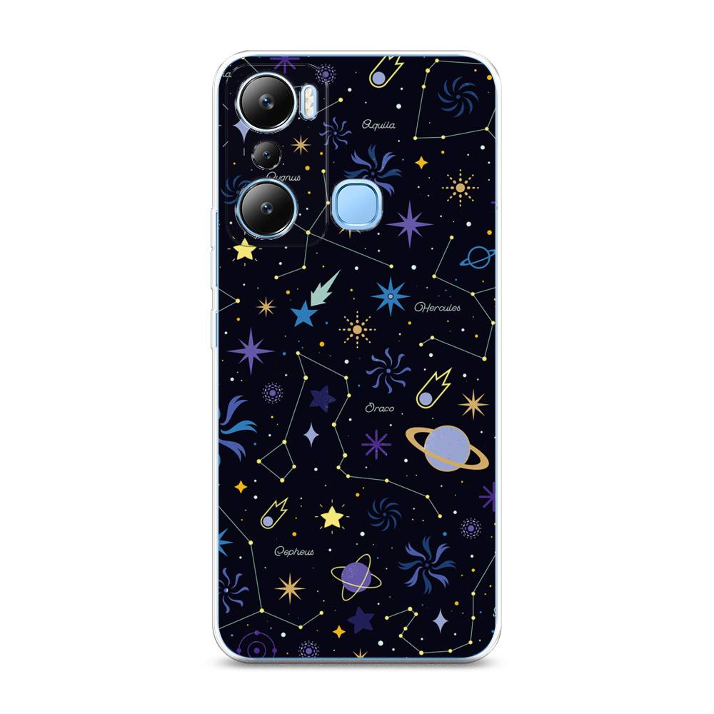 

Чехол на Infinix HOT 20i "Цветной космос", Желтый, 3102950-2