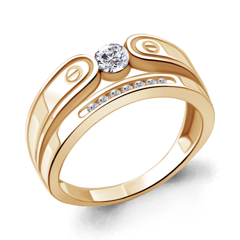 

Кольцо из серебра с фианитом Aquamarine Aquamarine 68827А_925_з р. 18,5, 68827А_925_з