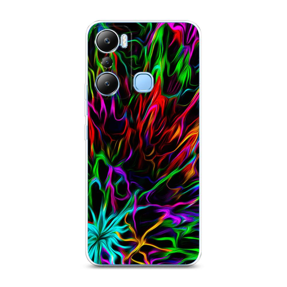 

Чехол на Infinix HOT 20i "Разноцветные разводы", Голубой;зеленый;оранжевый, 3102950-3