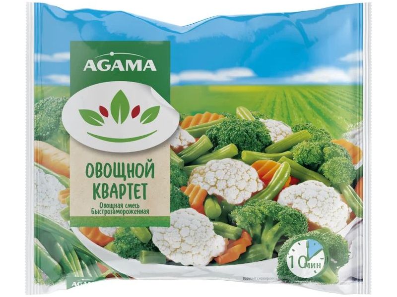 Овощная смесь Agama Овощной квартет замороженная 400 г