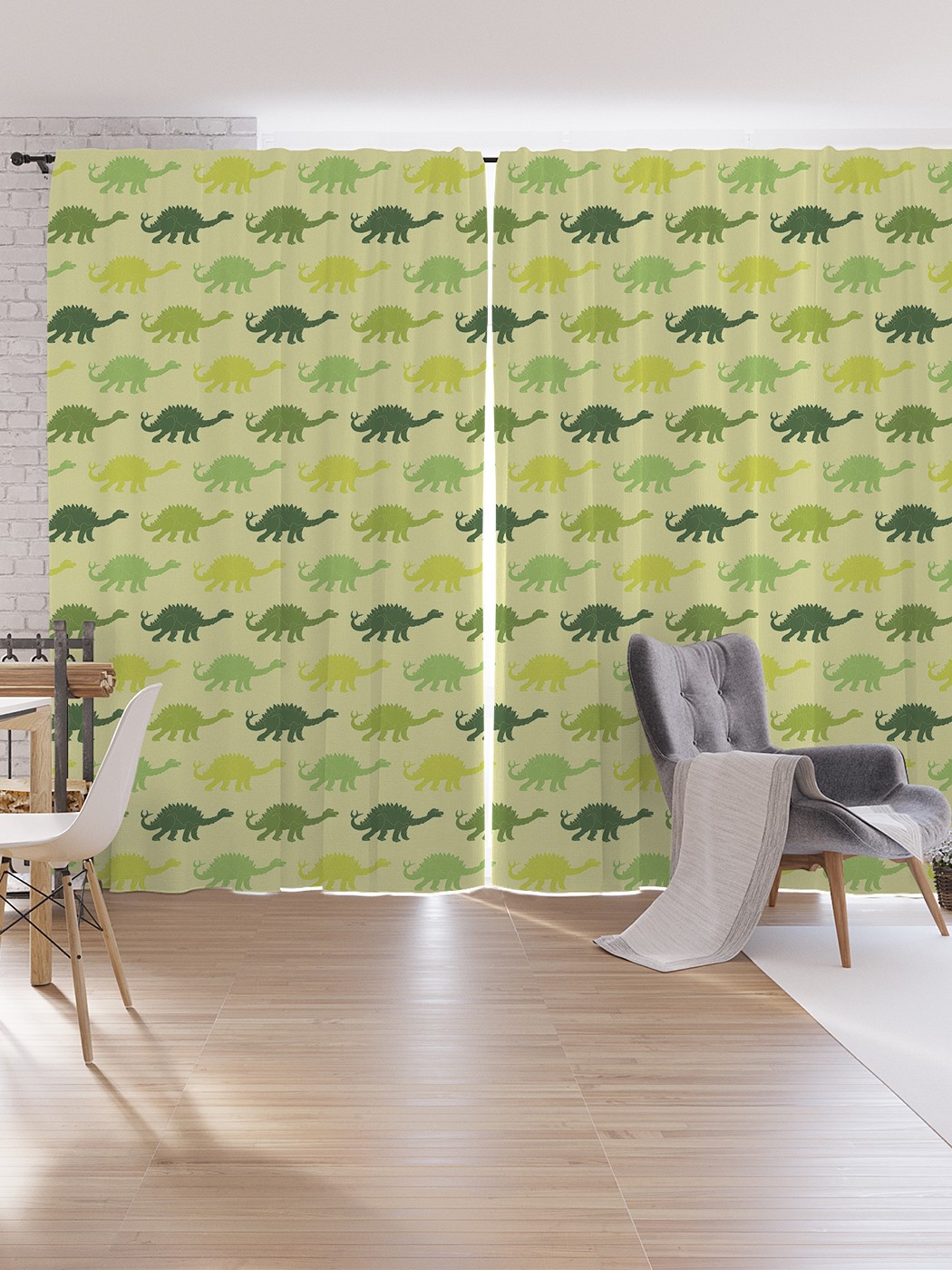 

Шторы под лён JoyArty "Ряды динозавров", серия Oxford DeLux, 340х265 см, Ряды динозавров