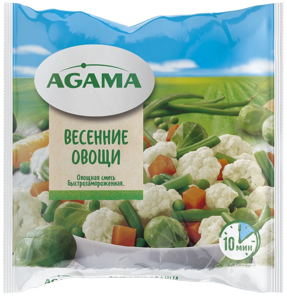 Смесь Agama Весенние овощи замороженная 400 г 149₽