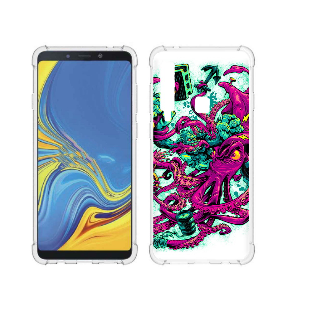 

Чехол MyPads Tocco для Samsung Galaxy A9 фиолетовый кракен (PT118683.560.657), Прозрачный, Tocco