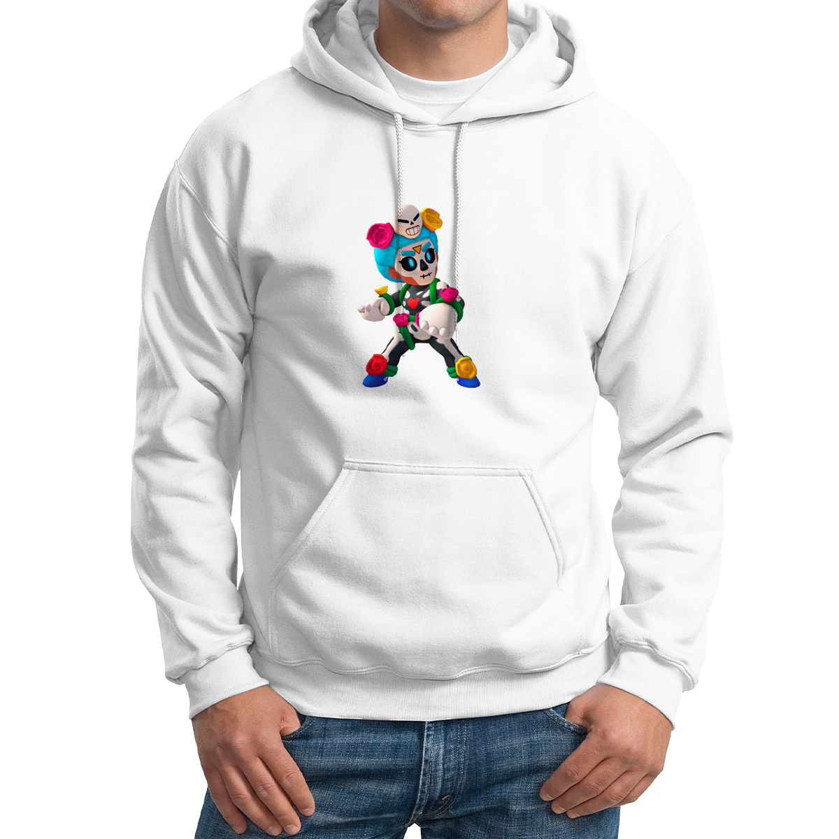 

Толстовка Худи белая Игры. Brawl Stars Хэллоуинское испытание, Белый, M0501645