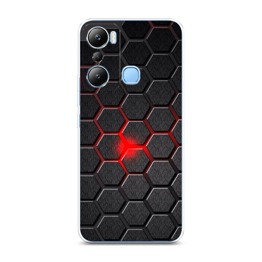 

Чехол на Infinix HOT 20i "Соты красные", Красный;черный;серый, 3102950-3