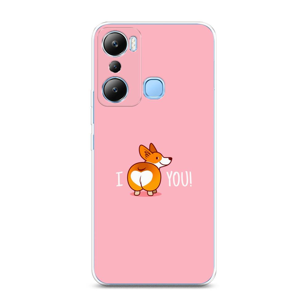 

Чехол на Infinix HOT 20i "Корги I love you", Розовый;коричневый;белый, 3102950-1