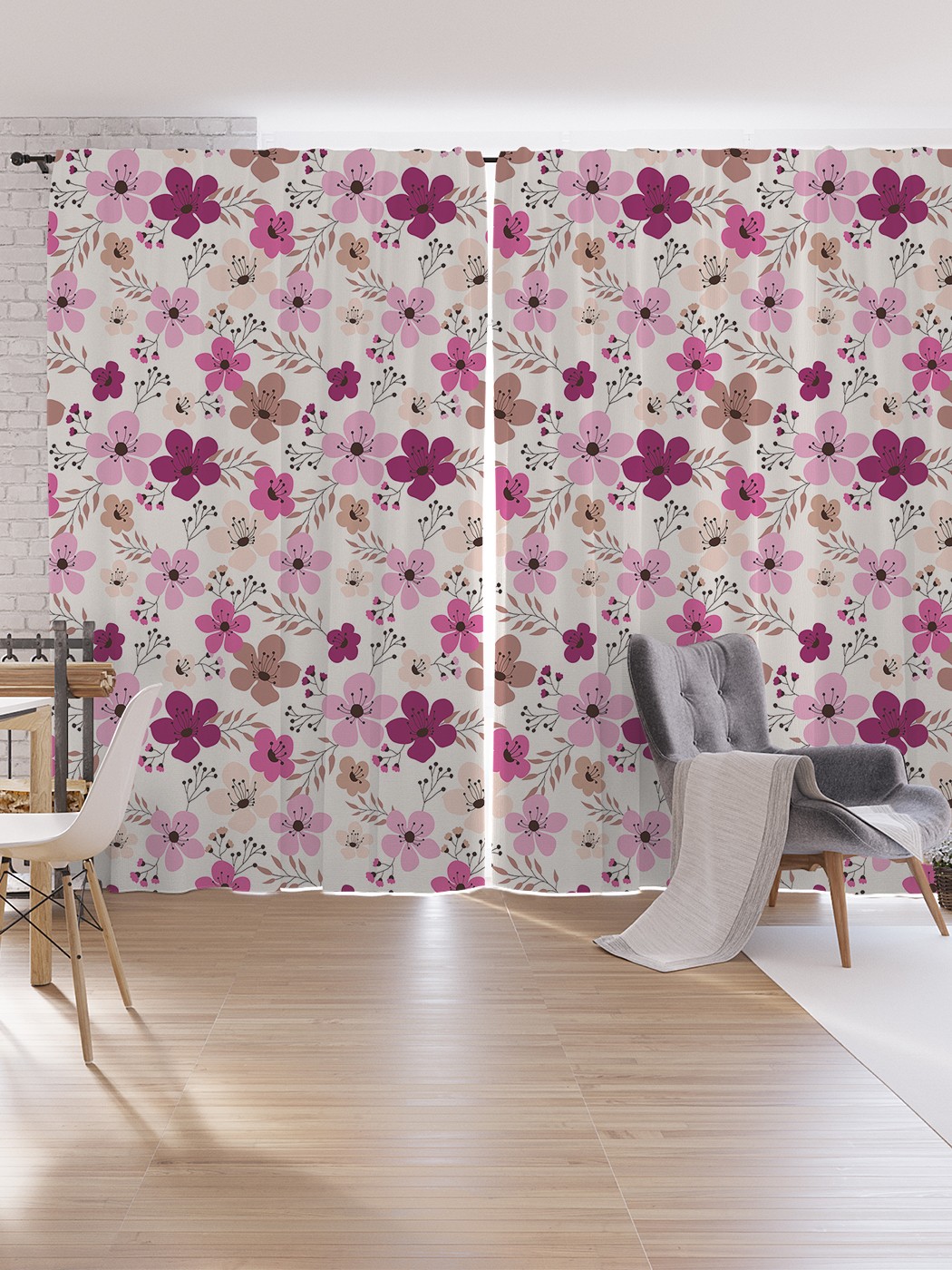 

Шторы под лён JoyArty "Цветное мелкоцветье", серия Oxford DeLux, 340х265 см, Цветное мелкоцветье