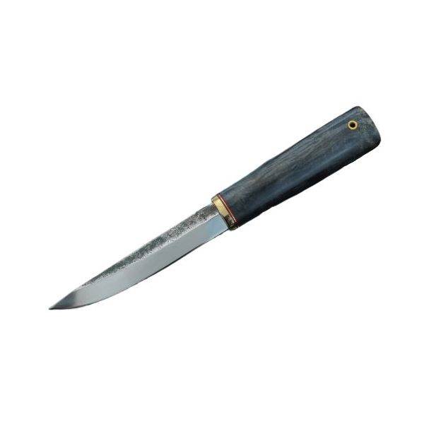 Нож Якут большой Н-54, сталь Bohler К340, рукоять серая стабилиз. карельская береза
