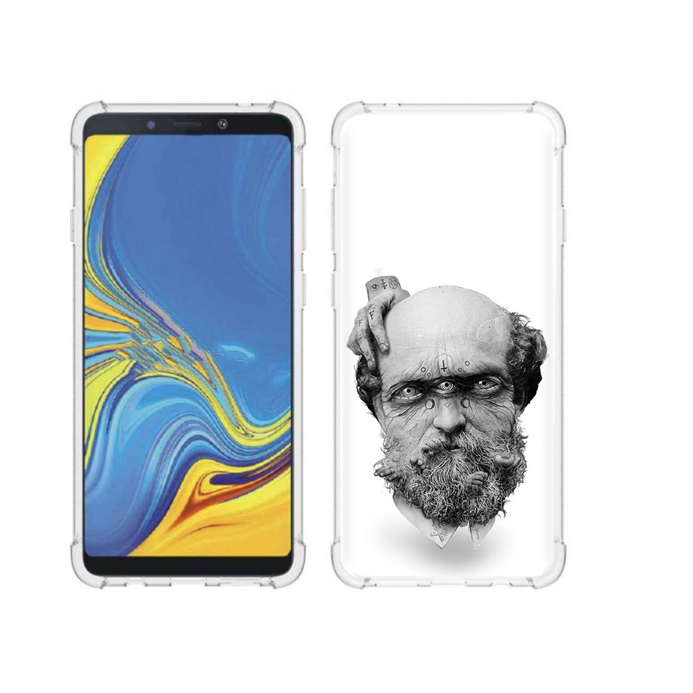 

Чехол MyPads Tocco для Samsung Galaxy A9 страшный бородатый мужчина абстракция, Прозрачный, Tocco