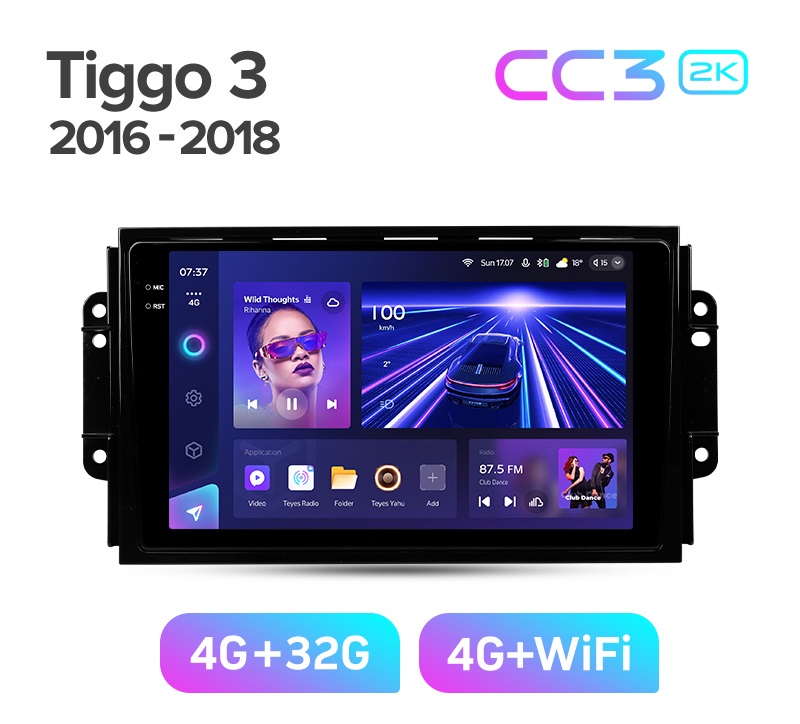 Магнитола TEYES CHERY TIGGO 3 2016-2018 г CC3 2K 432ГБ 3389000₽